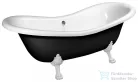 Sapho POLYSAN CHARLESTON szabadonálló kád 188x80x71cm, fehér lábak, fekete/fehér 72959