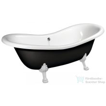   Sapho POLYSAN CHARLESTON szabadonálló kád 188x80x71cm, fehér lábak, fekete/fehér 72959