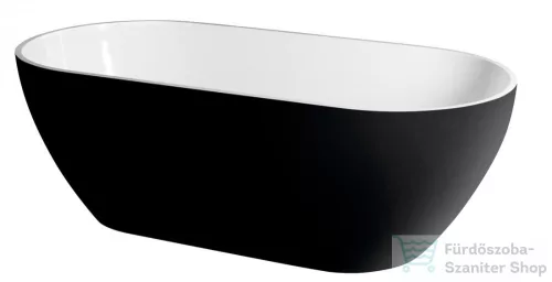 Sapho POLYSAN REDUTA szabadonálló kád, 170x80x58cm, kívül fekete, belül fehér 72973