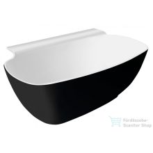  Sapho POLYSAN NIGRA szabadonálló kád, 158x80x59cm, kívül fekete, belül fehér 72975