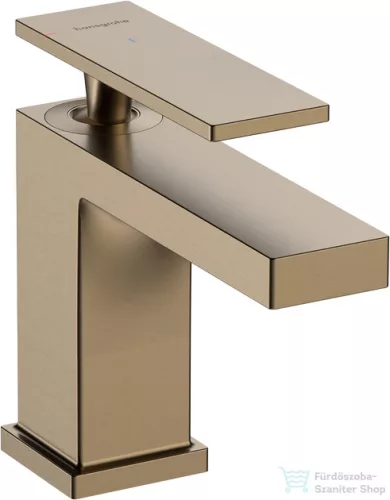 Hansgrohe TECTURIS E 80 Ecosmart+ hidegindításos mosdó csaptelep leeresztő nélkül, szálcsiszolt bronz 73001140