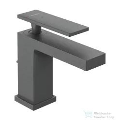   Hansgrohe TECTURIS E 80 Ecosmart+ hidegindításos mosdó csaptelep automata leeresztővel, szálcsiszolt fekete króm 73002340