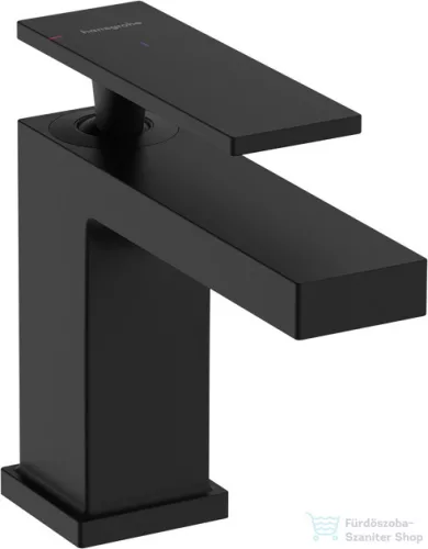 Hansgrohe TECTURIS E 80 Ecosmart+ hidegindításos mosdó csaptelep automata leeresztővel, matt fekete 73002670