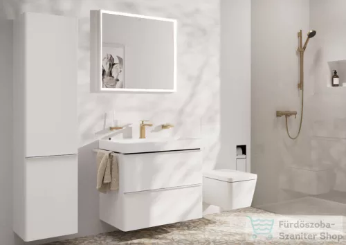 Hansgrohe TECTURIS E 110 Ecosmart+ hidegindításos mosdó csaptelep leeresztő nélkül, szálcsiszolt bronz 73012140