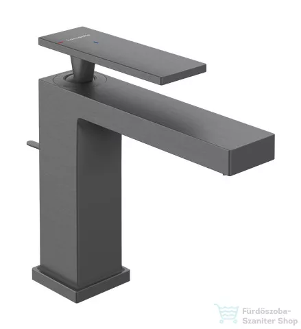 Hansgrohe TECTURIS E 110 Ecosmart+ hidegindításos mosdó csaptelep leeresztő nélkül, szálcsiszolt fekete króm 73012340