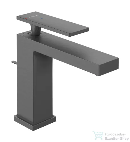 Hansgrohe TECTURIS E 110 Ecosmart+ hidegindításos mosdó csaptelep automata leeresztővel, szálcsiszolt fekete króm 73014340