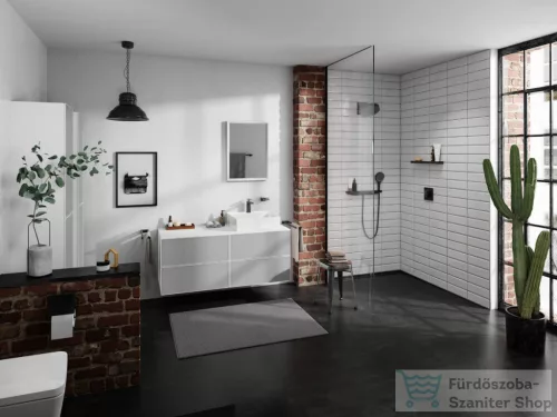 Hansgrohe TECTURIS E 110 Ecosmart+ hidegindításos mosdó csaptelep automata leeresztővel, matt fekete 73014670