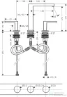 Hansgrohe Tecturis E 150 3 üléses mosdó csaptelep,click-clack leeresztővel,matt fehér 73030700