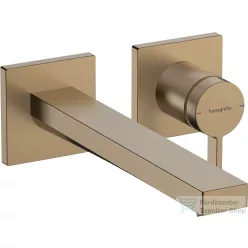   Hansgrohe Tecturis E falsík alatti mosdó csaptelep 22,5 cm-es kifolyóval,belső egység nélkül,szálcsiszolt bronz 73051140