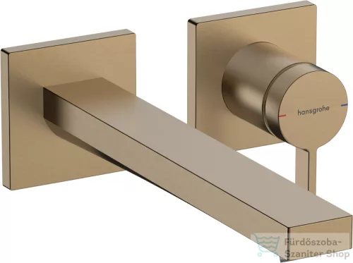 Hansgrohe Tecturis E falsík alatti mosdó csaptelep 22,5 cm-es kifolyóval,belső egység nélkül,szálcsiszolt bronz 73051140