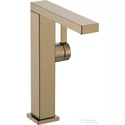   Hansgrohe TECTURIS E 210 hidegindításos, magasított mosdó csaptelep elfordítható kifolyóval, click-clack leeresztővel, szálcsiszolt bronz 73063140