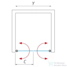 Roth Tower Line TCN2/800 zuhanyajtó