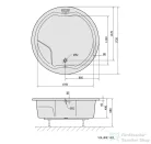 Sapho POLYSAN Royal Round kád 172x49 cm 73211