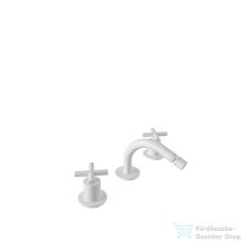   Bugnatese RODOS 3 üléses bidet csaptelep click-clack leeresztővel,matt fehér 7325SCBI