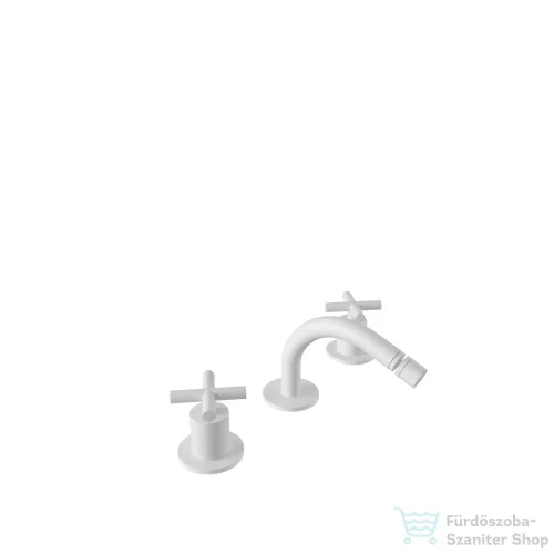 Bugnatese RODOS 3 üléses bidet csaptelep click-clack leeresztővel,matt fehér 7325SCBI