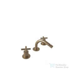   Bugnatese RODOS 3 üléses bidet csaptelep click-clack leeresztővel,bronz 7325SCBR