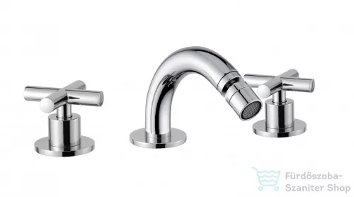 Bugnatese RODOS 3 üléses Bidet csaptelep, leeresztő nélkül, króm 7325SCR