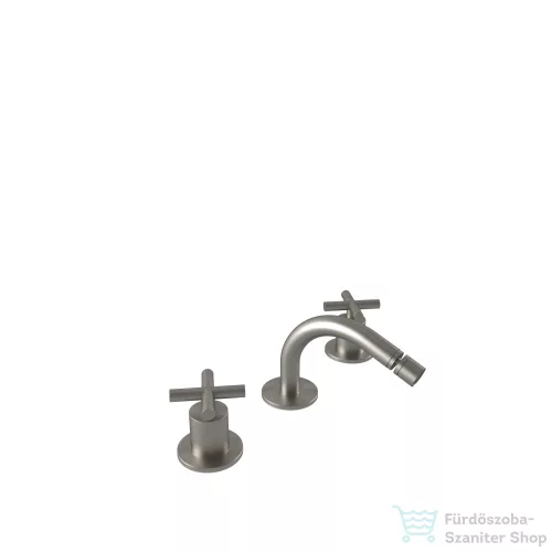 Bugnatese RODOS 3 üléses bidet csaptelep leeresztő nélkül,szálcsiszolt nikkel 7325SNS