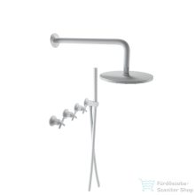   Bugnatese RODOS falsík alatti zuhanyrendszer 22,5 cm-es esőztetővel,belső egységgel,zuhanyszettel,matt fehér 7327BI