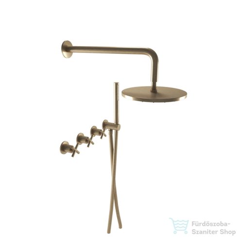 Bugnatese RODOS falsík alatti zuhanyrendszer 22,5 cm-es esőztetővel,belső egységgel,zuhanyszettel,bronz 7327BR