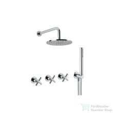   Bugnatese RODOS falsík alatti zuhanyrendszer 22,5 cm-es esőztetővel,belső egységgel,zuhanyszettel,króm 7327CR