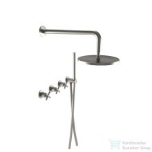   Bugnatese RODOS falsík alatti zuhanyrendszer 22,5 cm-es esőztetővel,belső egységgel,zuhanyszettel,szálcsiszolt nikkel 7327NS