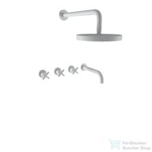   Bugnatese RODOS falsík alatti zuhanyrendszer fejzuhannyal,kádkifolyóval,belső egységgel,matt fehér 7328BI