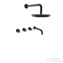   Bugnatese RODOS falsík alatti zuhanyrendszer fejzuhannyal,kádkifolyóval,belső egységgel,matt fekete 7328NE