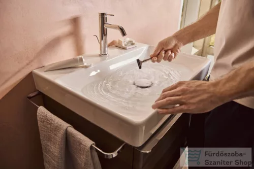 Hansgrohe TECTURIS S 110 Ecosmart+ hidegindításos mosdó csaptelep automata leeresztővel, króm 73314000