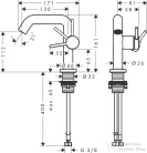 Hansgrohe TECTURIS S 110 hidegindításos mosdó csaptelep click-clack leeresztővel, króm 73322000