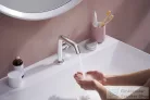 Hansgrohe TECTURIS S 110 hidegindításos mosdó csaptelep click-clack leeresztővel, króm 73322000