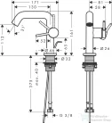 Hansgrohe Tecturis S 110 Coolstart Ecosmart+ mosdó csaptelep automata leeresztővel,matt fekete 73323670