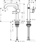Hansgrohe Tecturis S 150 Coolstart Ecosmart+ mosdó csaptelep leeresztő nélkül, szálcsiszolt fekete króm 73341340