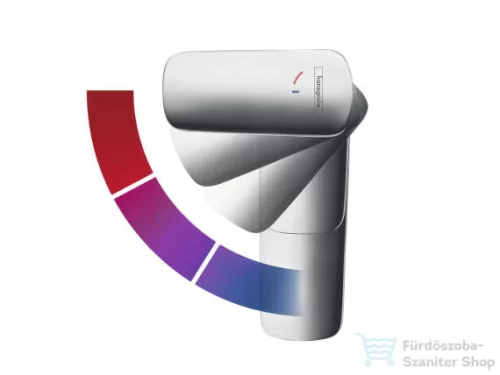 Hansgrohe TECTURIS S 150 hidegindításos mosdó csaptelep click-clack leeresztővel, matt fekete 73342670