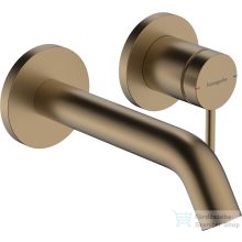   Hansgrohe Tecturis S falsík alatti mosdó csaptelep 16,5 cm-es kifolyóval,belső egység nélkül,szálcsiszolt bronz 73350140