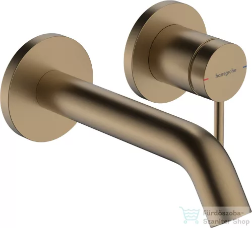 Hansgrohe Tecturis S falsík alatti mosdó csaptelep 16,5 cm-es kifolyóval,belső egység nélkül,szálcsiszolt bronz 73350140