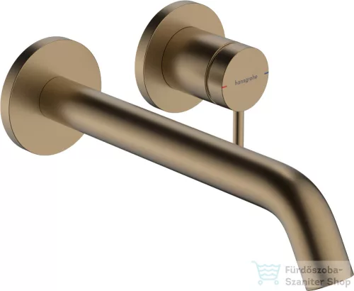 Hansgrohe Tecturis S falsík alatti mosdó csaptelep belső egység nélkül,szálcsiszolt bronz 73351140