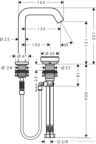 Hansgrohe Tecturis S 150 Coolstart Ecosmart+ mosdó csaptelep nem zárható leeresztővel,króm 73353000