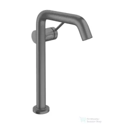   Hansgrohe Tecturis S 240 Coolstart Ecosmart+ magasított mosdó csaptelep click-clack leeresztővel, szálcsiszolt fekete króm 73370340