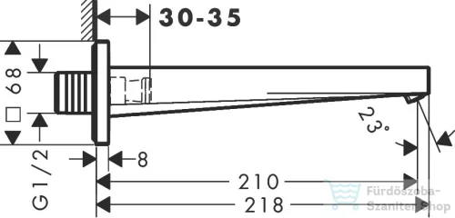 Hansgrohe TECTURIS E kádtöltő,szálcsiszolt bronz 73410140