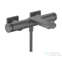   Hansgrohe Tecturis E kádtöltő csaptelep zuhanyszett nélkül, szálcsiszolt fekete króm 73420340
