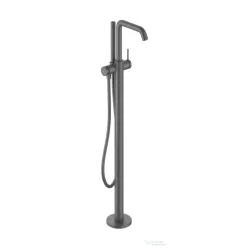   Hansgrohe Tecturis S szabadonálló kádöltő csaptelep alaptest nélkül, zuhanyszettel, szálcsiszolt fekete króm 73440340