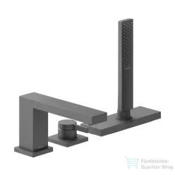   Hansgrohe Tecturis E 3 üléses kádtöltő csaptelep zuhanyszettel,alaptest nélkül, szálcsiszolt fekete króm 73443340