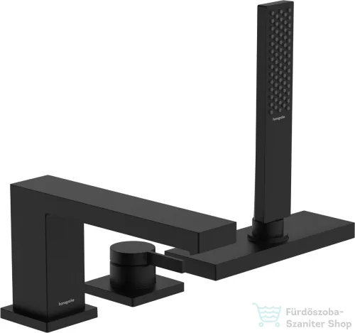 Hansgrohe Tecturis E 3 üléses kádtöltő csaptelep zuhanyszettel,alaptest nélkül,matt fekete 73443670