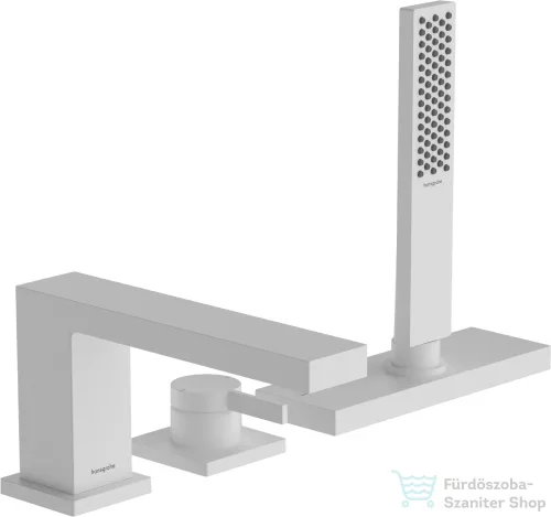 Hansgrohe Tecturis E 3 üléses kádtöltő csaptelep zuhanyszettel,alaptest nélkül,matt fehér 73443700