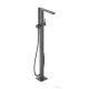 Hansgrohe Tecturis E szabadonálló kádöltő csaptelep alaptest nélkül, zuhanyszettel, szálcsiszolt fekete króm 73445340
