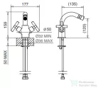 Bugnatese RODOS bidet csaptelep click-clack leeresztővel,króm 7344SCCR