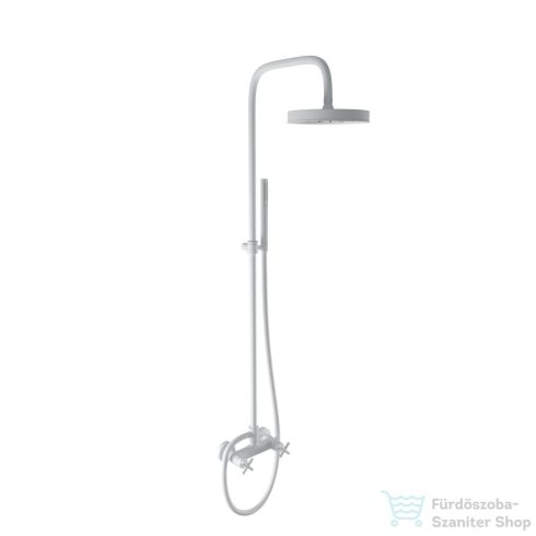 Bugnatese RODOS zuhanyrendszer 22,5 cm-es fejzuhannyal,zuhanyszettel,matt fehér 7347CBI