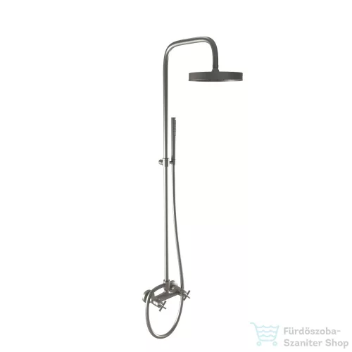 Bugnatese RODOS zuhanyrendszer 22,5 cm-es fejzuhannyal,zuhanyszettel,szálcsiszolt nikkel 7347CNS
