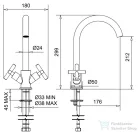 Bugnatese Rodos álló mosogató csaptelep,króm 7351CR